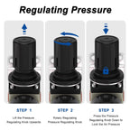 1/4" NPT Air Compressor Filter & Pressure Regulator Combo AW2000-02M