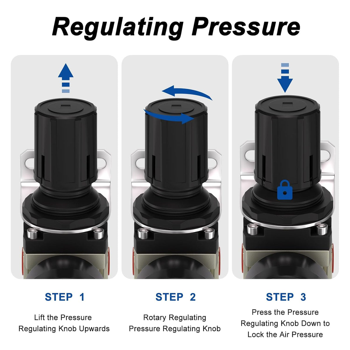 1/4" NPT Air Compressor Filter & Pressure Regulator Combo AW2000-02M