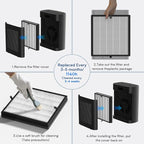 Air Purifiers for Home Large Room up to 3000 ft², VNIUP H14 True HEPA Air - Image 8