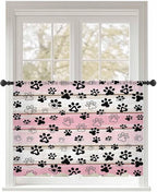 Sheer Curtains 54 Inch Length, Vintage Farmhouse Country Wooden Grain Privacy by Unknown