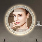 Bathroom Mirror with LED Lights, Wall Mirror with Touch Sensor, Round Mirror - Image 3