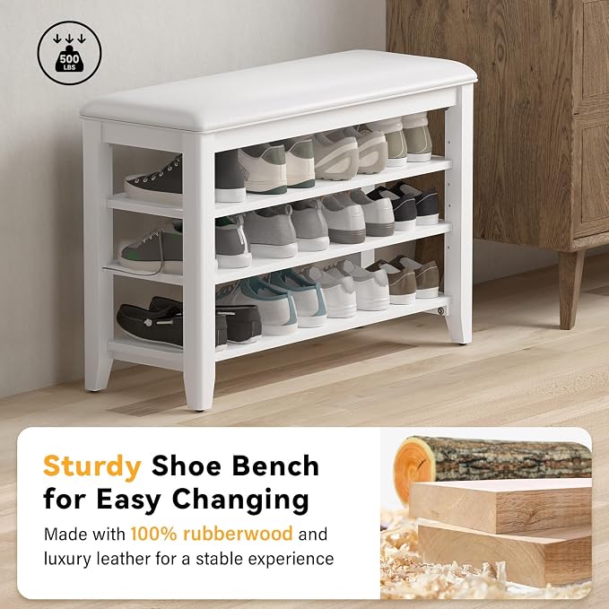 Entryway Shoe Storage Bench - Image 4