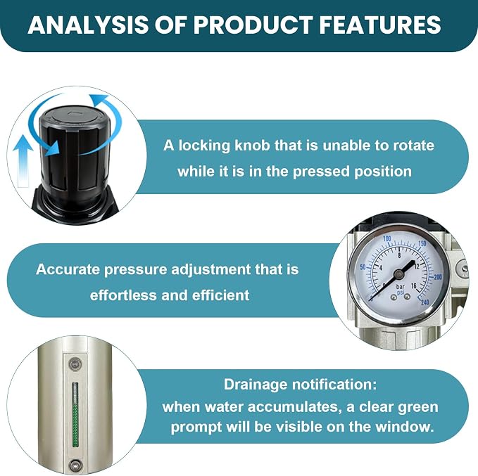 Upgraded 1/2" NPT Heavy Duty Industrial Grade 3 Stage Air Drying System - Image 2