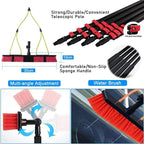 Spray Bar Kit Window Cleaning Brush, Outdoor Window Glass Solar Panel Cleaning - Image 3