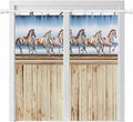 Western Horse Living Room Curtains 84 Inch Length, Window Curtains Tab Top by Unknown
