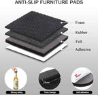 Yelanon Non Slip Furniture Pads -24 pcs 2’’ Furniture Grippers Hardwood Floors