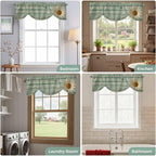 Daisy Flower Tie Up Valance Curtains - Image 8