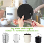 ddLUCK 6 Pack Kitchen Compost Bin Filter, Round Food Waste Bins Activated - Image 3
