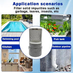 1/2" inch stainless steel filter cover connected to 1/2" grey pvc filter DN15 - Image 6