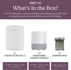 Food Cycler Eco 3 Compact Kitchen Food Recycler | Indoor Composter Bin - Image 2