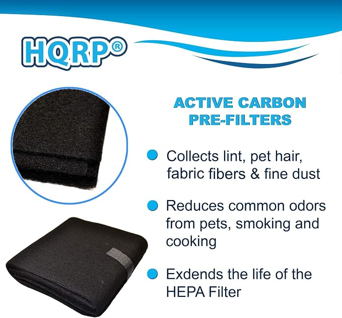 HQRP 2x Activated Carbon Filter Pad Cut To Fit Air Filter Roll - Image 3
