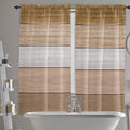 Retro Farm Wood Board Window Valance Curtains, 2 Panel by IDOWMAT