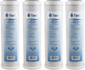 Tier1 5 Micron 10 Inch x 2.5 Inch | 4-Pack Whole House Carbon Block Water by Tier1