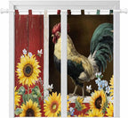 Chicken Sunflowers Living Room Curtains 84 Inch Length, Window Curtains Tab Top by Unknown