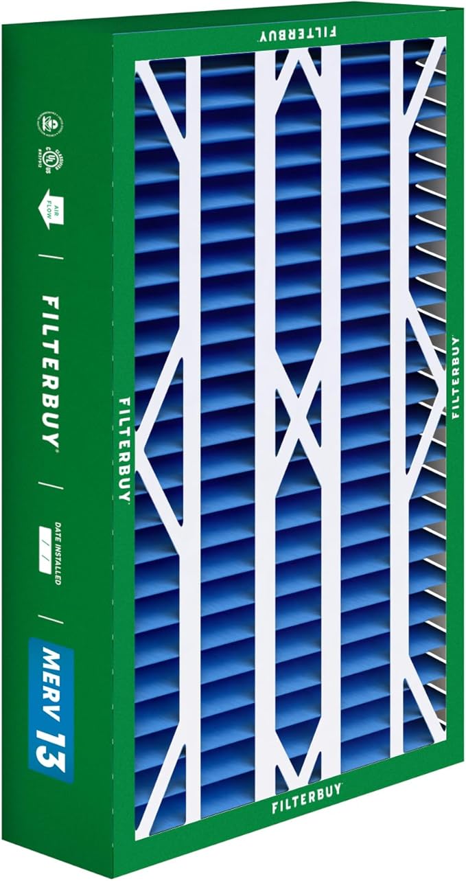 Filterbuy 16x28x6 Air Filter MERV 13 Optimal Smoke & Allergy Defense, Pleated - Image 8