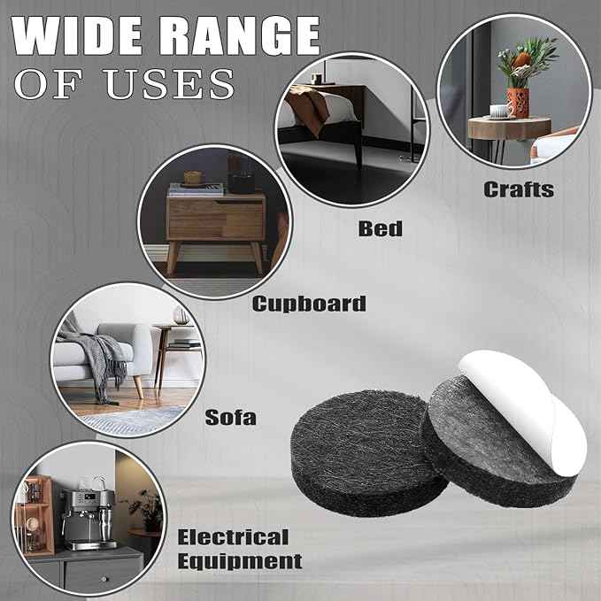 Yelanon Felt Furniture Pads -182 Pcs Premium Felt Pads