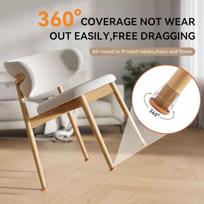 24PCS Upgraded Silicone Chair Leg Floor Protectors