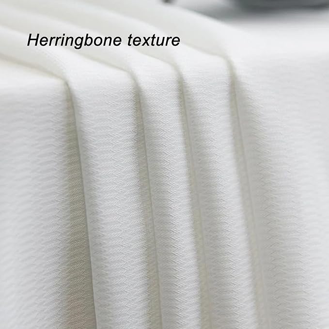 Non-See-Through White Privacy Sheer Cafe Curtains 84 inches Long 2 Panels - Image 4