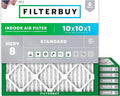 Filterbuy 10x10x1 Air Filter MERV 8 Essential Dust & Allergy Defense, by Filterbuy