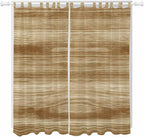 Light Brown Wood Grain Living Room Curtains 96 Inch Length, Window Curtains Tab by Unknown