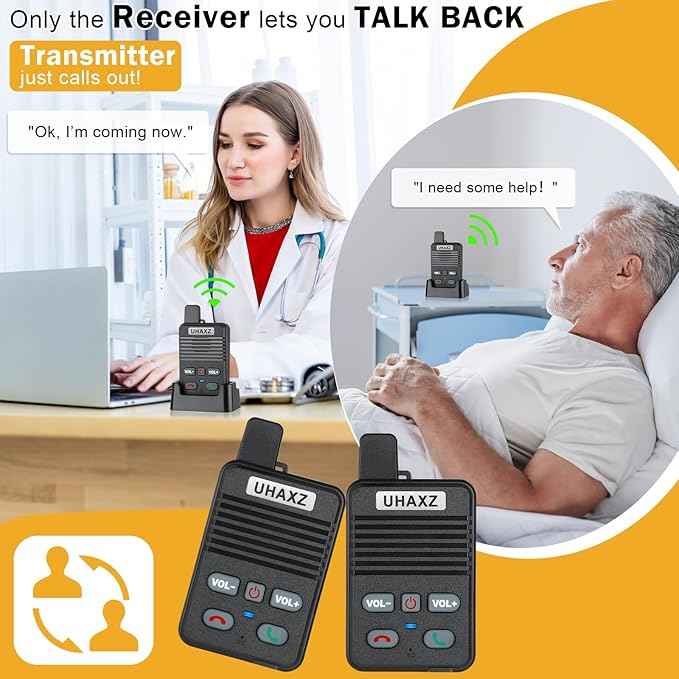 Wireless Doorbell, Full Duplex Doorbell Wireless, 1000ft Long Range, Hands-Free