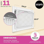 Simply 20x25x4 Air Filter, MERV 11, 4 Pack, Furnace Air Filter - Image 3