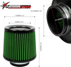 RYANSTAR RACING 76mm 3" High Flow Round Tapered Cone Cool Air Filter Cleaner - Image 2