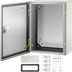 VEVOR Electrical Enclosure Box, Carbon Steel Hinged Junction Box, IP66 by VEVOR
