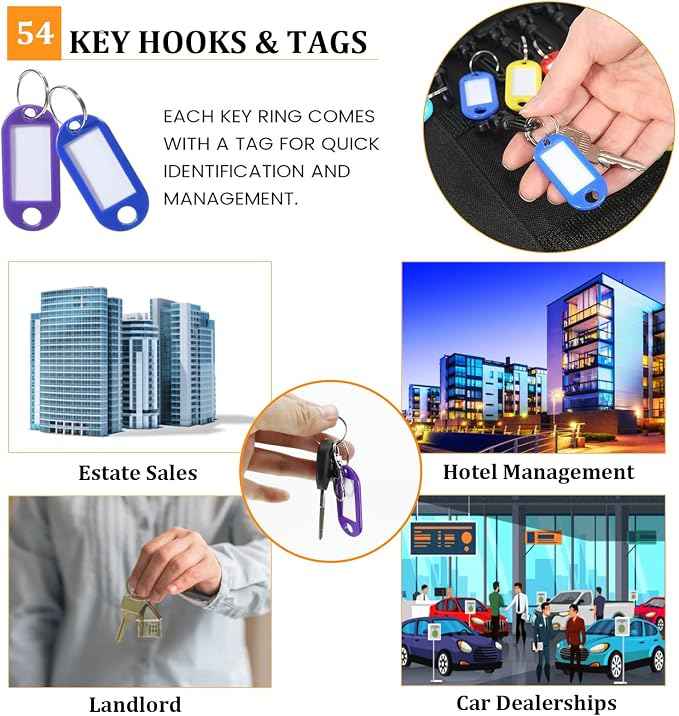 Portable Key Organizer with Handle, Fireproof and Waterproof Key Case, Key