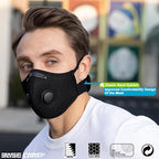 BASE CAMP Upgrade M Plus Dust Mask 2 Pack, Breathable Reusable Dust Face Mask - Image 2