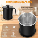 Chihee Grease Container Stainless Steel Bacon Grease Saver - Image 4