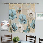 Spring Flowers Bedroom Curtains 72 Inch Length, Window Curtains Tab Top - Image 4