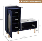 HLR Storage Bench Set of 2, L-Shaped Storage Cabinet
