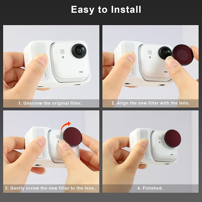 Haoge Filters Set for Insta360 GO Ultra, Includes CPL, and Screen Protector - Image 5
