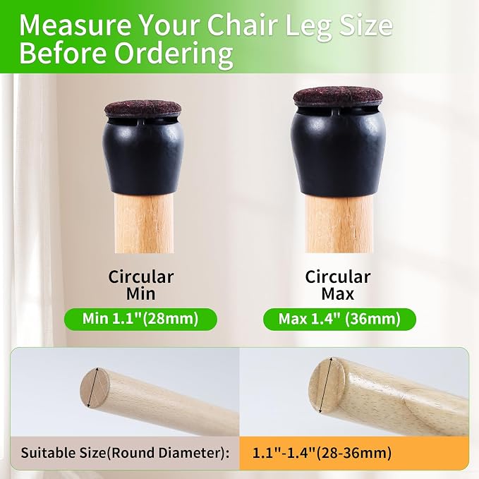 16PCS Round Silicone Chair Leg Floor Protectors - Image 9