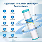 PUREPLUS 5 Micron 20" x 4.5" Whole House KDF/GAC Water Filter, Heavy Metal - Image 4