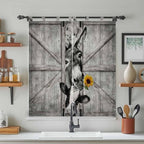 Funny Farm Animals Living Room Curtains 84 Inch Length, Window Curtains Tab Top - Image 3