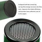 RYANSTAR RACING 76mm 3" High Flow Round Tapered Cone Cool Air Filter Cleaner - Image 5