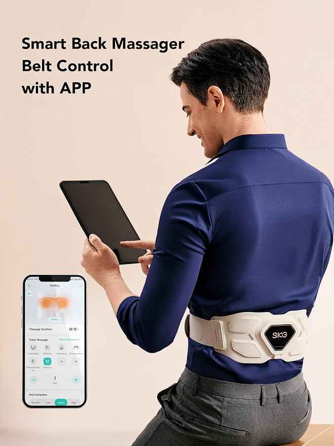 SKG Lower Back Massager for Pain Relief Deep Tissue Christmas Gifts for Men