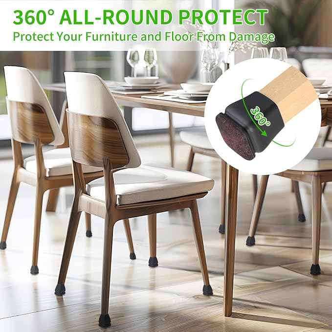 16PCS Extra Small Chair Leg Floor Protectors, Chair Leg Protector
