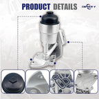 Oil Filter Housing Assembly, Complete Aluminum Plastic Cap Engine Oil Cooler - Image 7