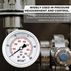 0-100Psi Glycerin Liquid Filled Low Pressure Gauge, 2.5" Dial Size, 1/4" G Back - Image 2