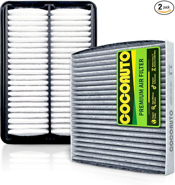 COCOAUTO Cabin Engine Air Filter Kit by COCOAUTO