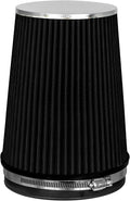 BLACK 6" 152 mm Inlet Truck Air Cone Replacement Performance Washable Clamp-On by RtunesRacing
