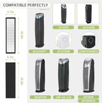 6 Set FLT5000 Pure HEPA Air Purifier Filter Replacement Filter Size C Compatible - Image 4