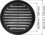 Black 4" Inch Round Ventilation Grille - Image 5