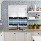 Vintage Country Woodcuts Window Valance Curtains, 2 Panel - Image 9