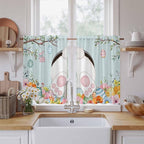 Easter Bunny Kitchen Curtains 45 Inch Long 2 Panel Set, Rod Pocket Window by Unknown