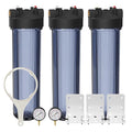 Max Water Whole House 20" x4.5" Purple Clear WH Water Filter Housing 1 inch by MaxWater