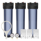 Max Water Whole House 20" x4.5" Purple Clear WH Water Filter Housing 1 inch by MaxWater